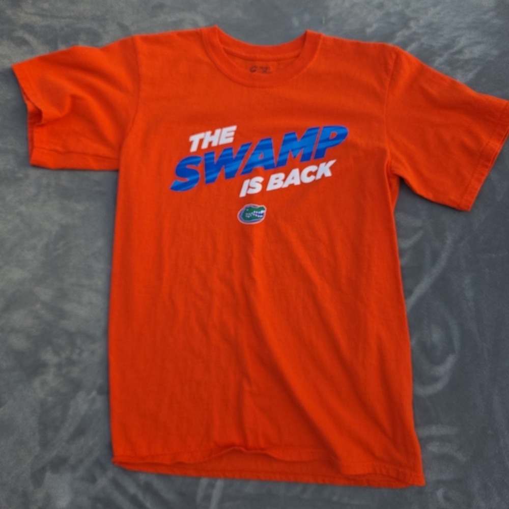 Florida Gators Adult‎ S "The Swamp Is Back" Silk Screen T Shirt Short Sleeve...